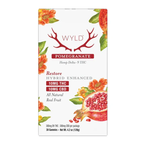 Wyld - Pomegranate 1:1 THC:CBD | Restore - 30 Count - Image 2